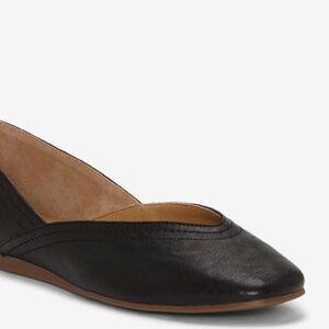 LUCKY BRAND Alba Leather Flat Shoes Women’s SIZE 7.5 Black Oyster